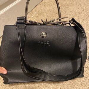 Disney Black Shoulder Bag with Silver Jack Skellington Accent